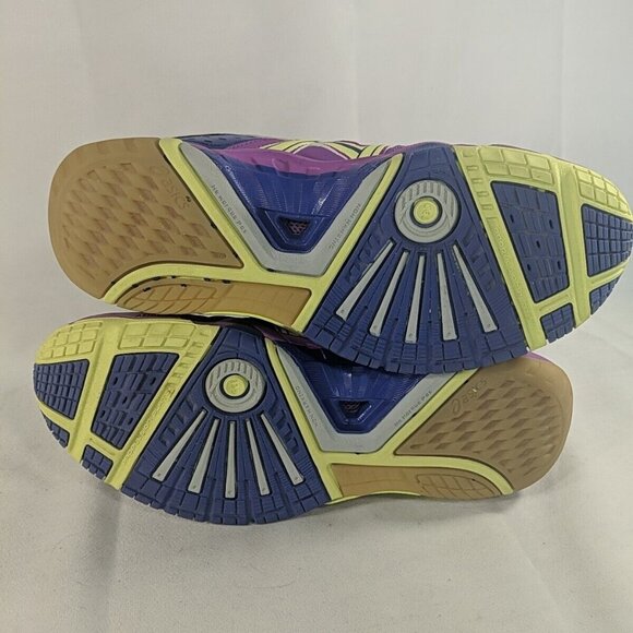 Asics Gel-Blast 5 Women's 10 Leather Court Shoes E379N Multicolor Purple Indoor - Picture 9 of 15